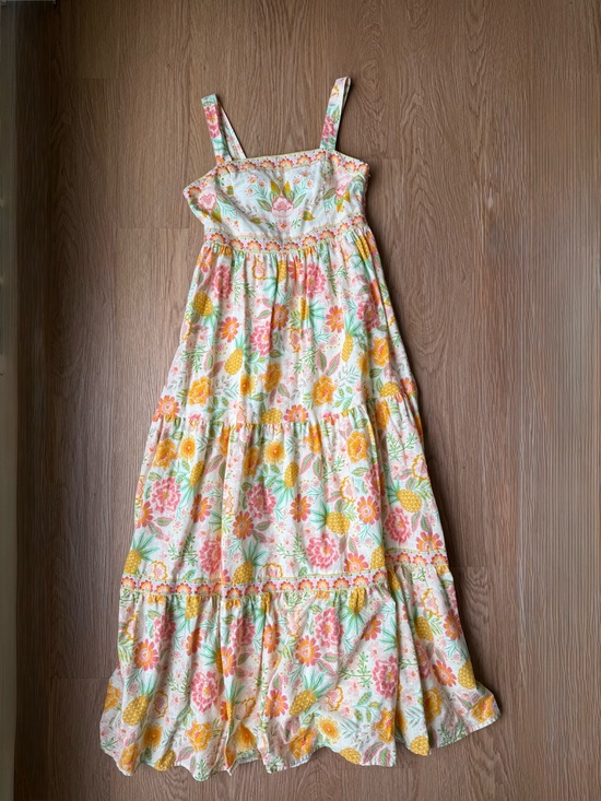 Rachel Zoe Dresses & Skirts - Rachel Zoe Tropical Pineapple Floral Embroidered Tiered Maxi Dress | Size 6